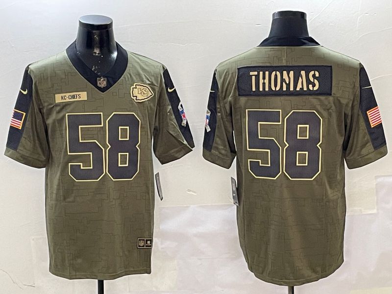 Men Kansas City Chiefs #58 Thomas Green 2025 Nike Salute to Service Limited NFL Jersey style 1